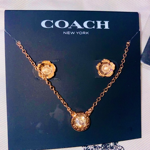 SOLD Women’s Signature Stone Tea Rose 3-Piece Jewelry Set - Picture 5 of 8